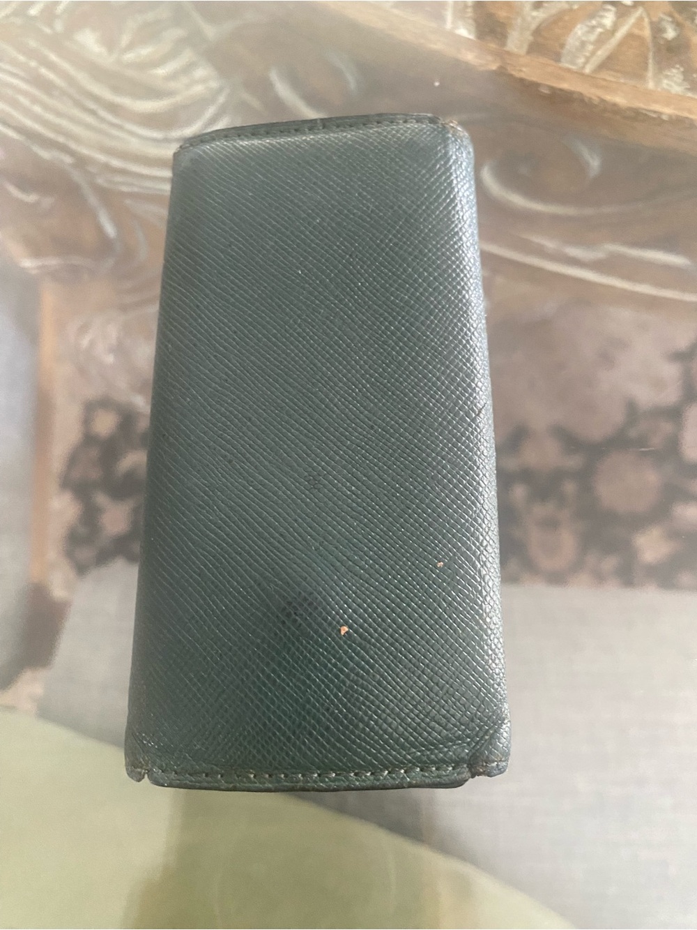 Burberry Dark Green Leather Key & Card Holder - Picture 2 of 11